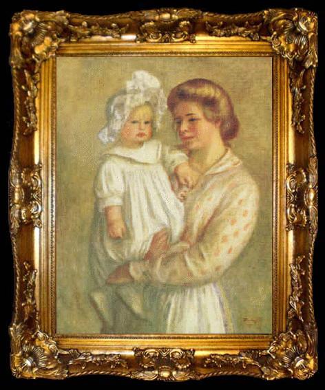 framed  Pierre Renoir Claude and Renee, ta009-2